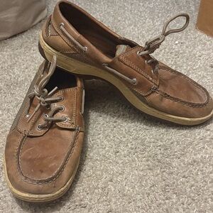 Sperry Tan Leather Boat Shoes